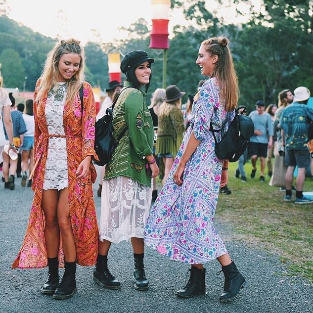 Printed Duster With Fringe Over Mini Dress — Boho Outfits