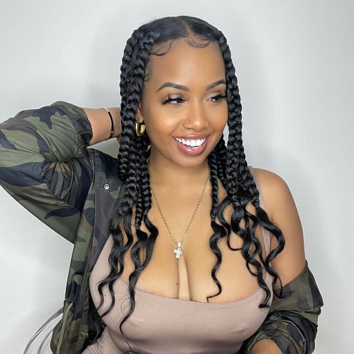 Thick Wavy Jumbo Box Braids Shoulder Length Thick Wavy Jumbo Box Braids Shoulder Length — Box Braids Hairstyles