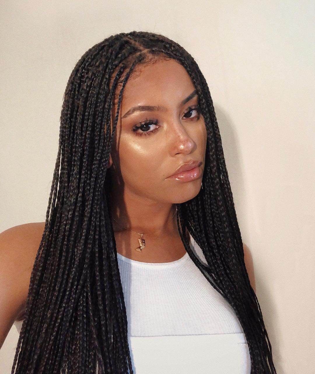 Long Straight Box Braids Mid-Back Length Long Straight Box Braids Mid-Back Length — Box Braids Hairstyles