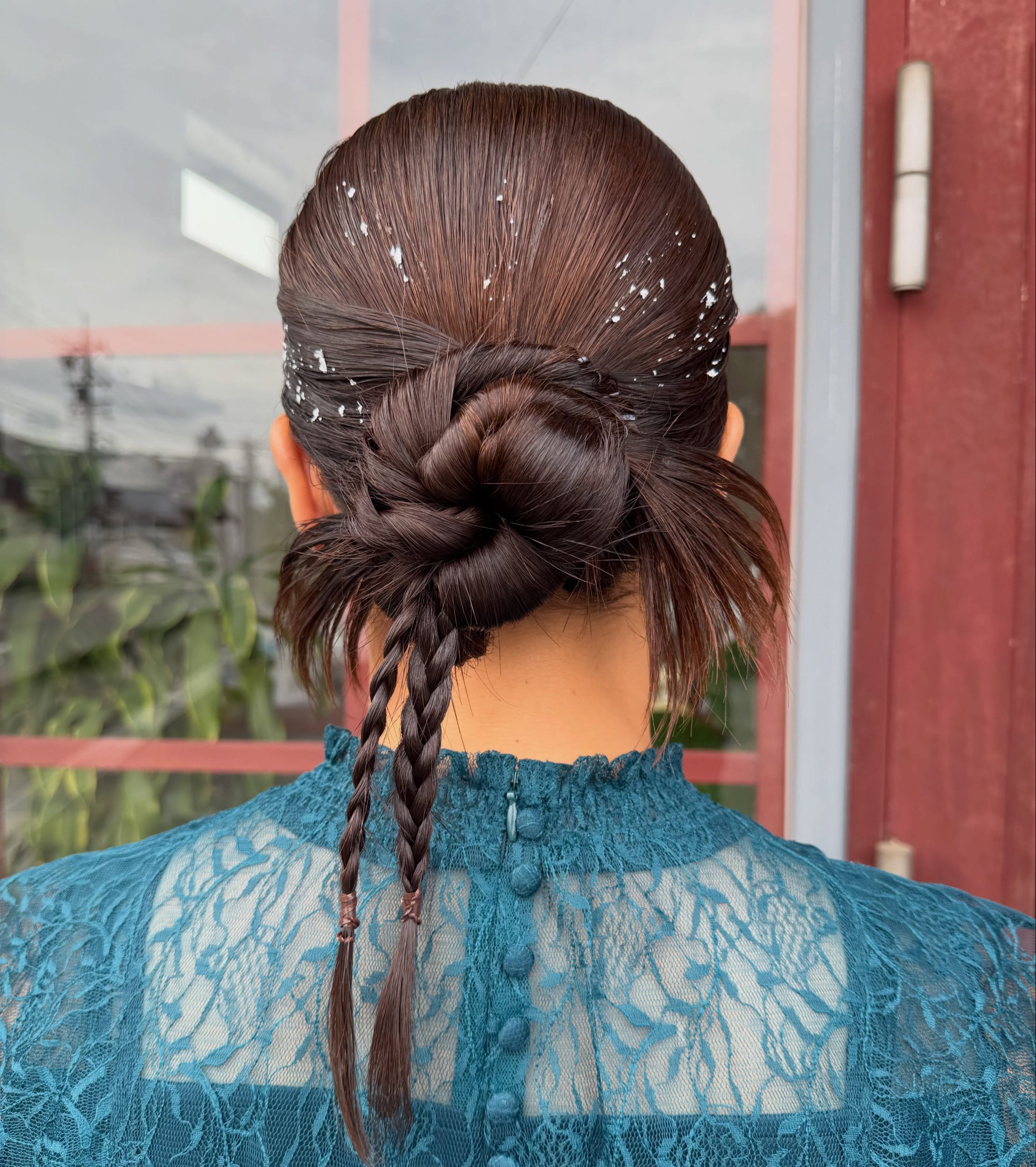 Braided Ballerina Bun With Accent Braid