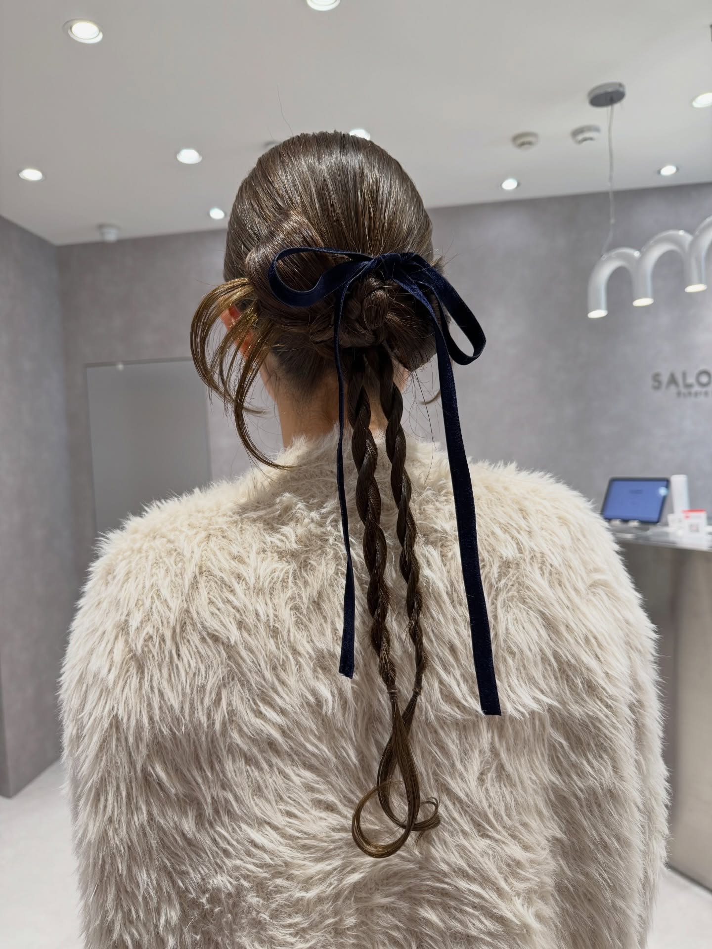 Braided Pigtails With Velvet Ribbon Detail