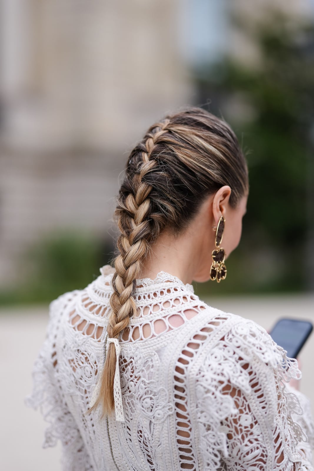 Shoulder-Length Blonde French Braid Shoulder-Length Blonde French Braid — Braiding Hair