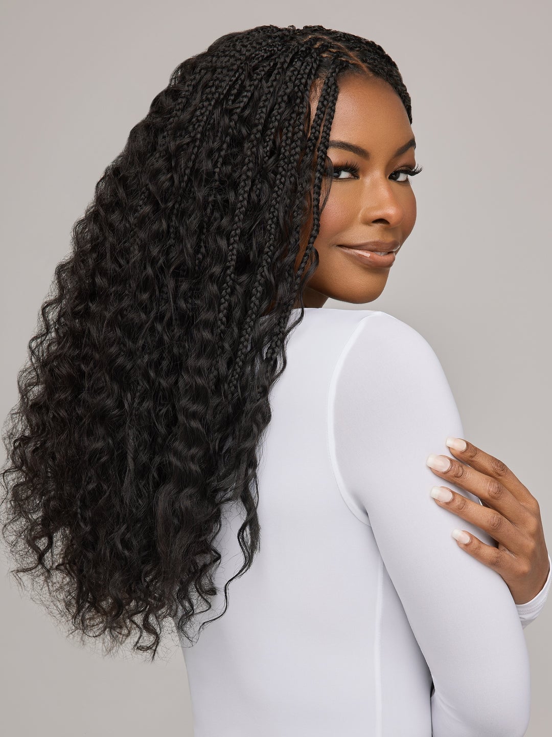 Braids and Loose Wavy Hair Contrast Braids and Loose Wavy Hair Contrast — Braiding Hair