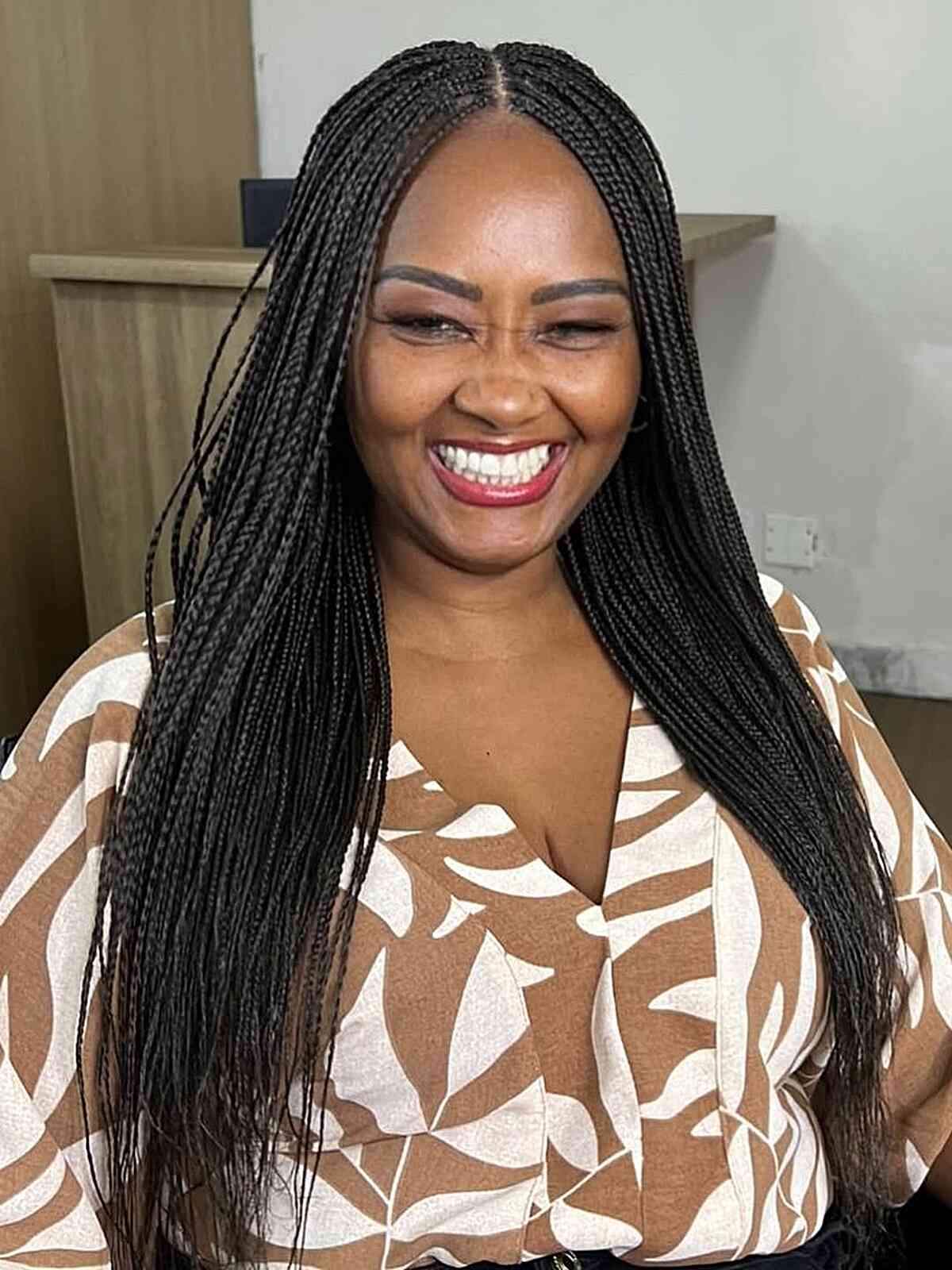 Mid-Back Micro Braids Density — Braids for Black Women