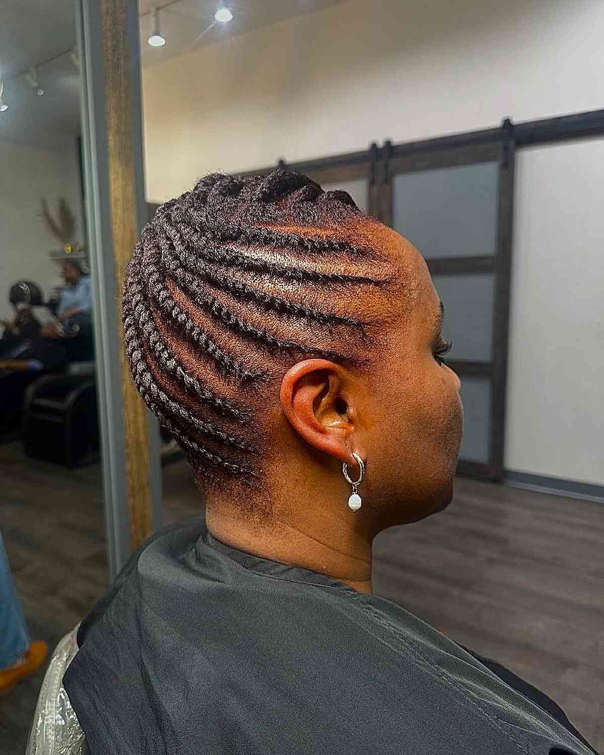 Braids Styled on Scalp — Braids on Natural Hair