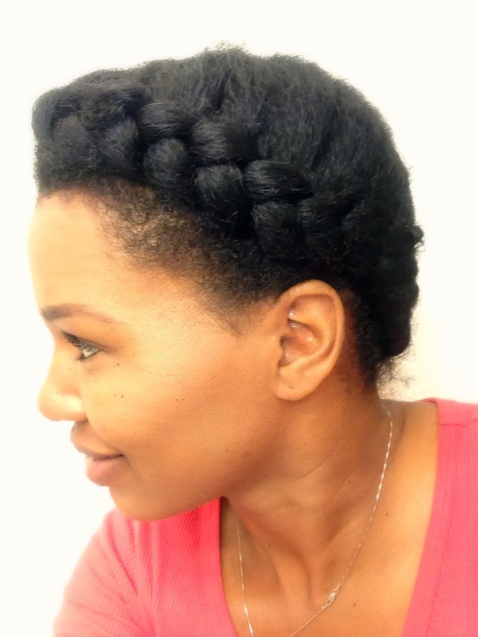 Crown Braid with Natural Texture — Braids on Natural Hair
