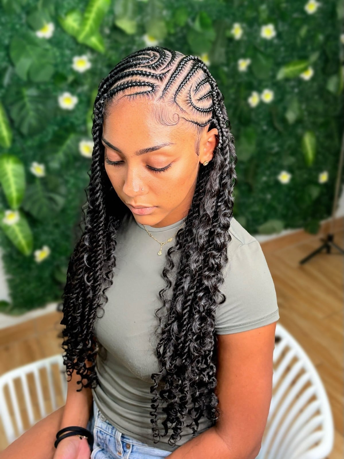 Mid-Back Braids and Twists with Waves — Braids on Natural Hair