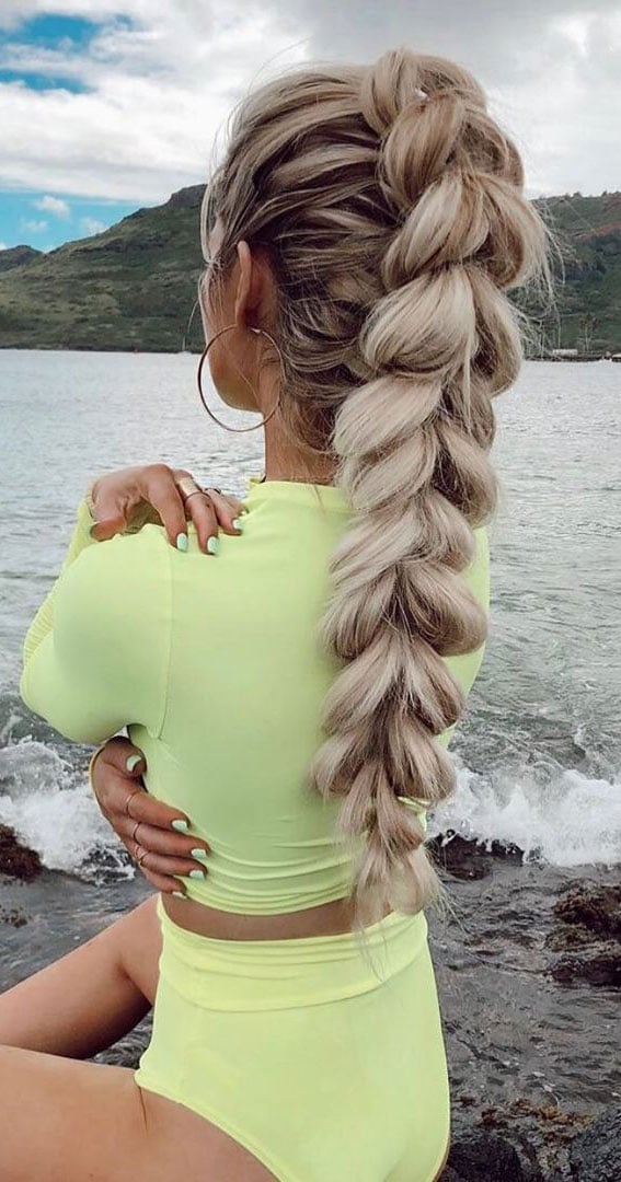 Platinum Blonde Pull-Through Braid — Braids on Top