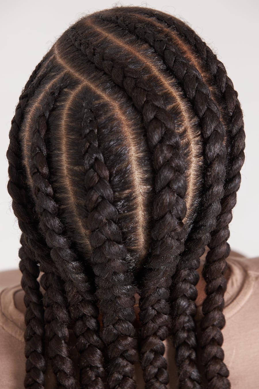 Cornrows With Clean Scalp Parting — Braids to the Back