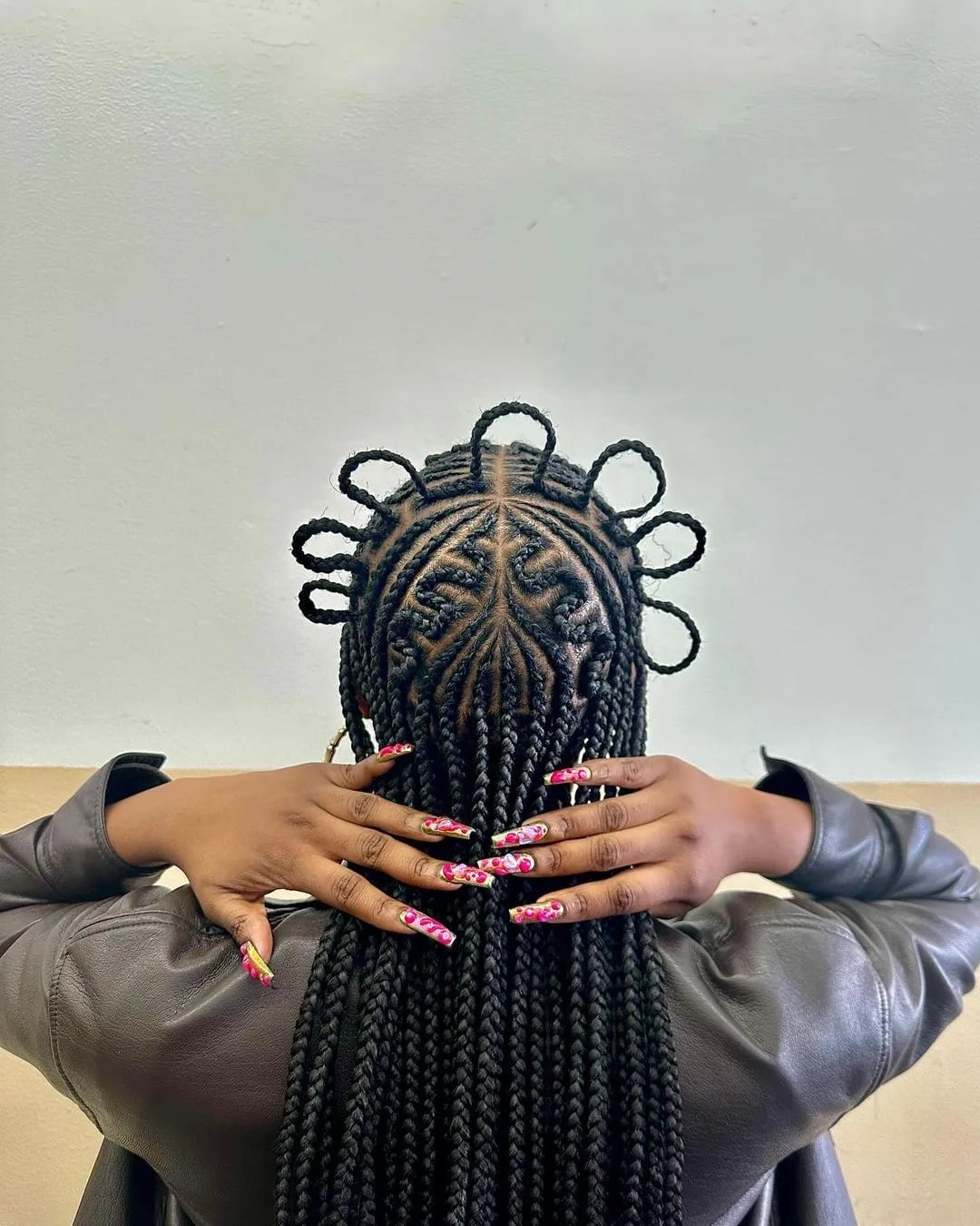 Long Braids With Looped Ends — Braids to the Back