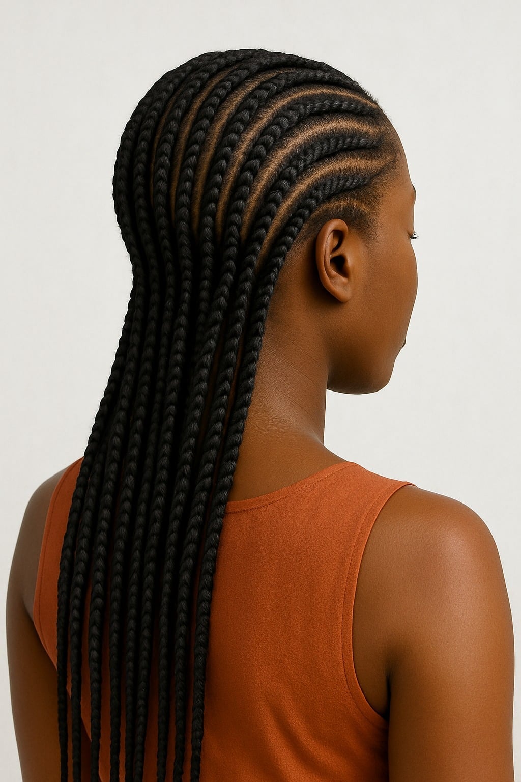 Classic Straight Back Cornrows — Braids to the Back