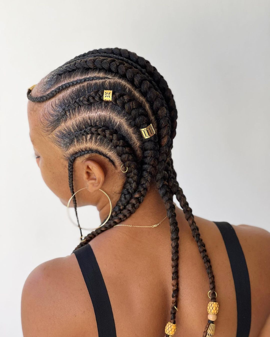 Cornrows With Purple Highlights — Braids to the Back