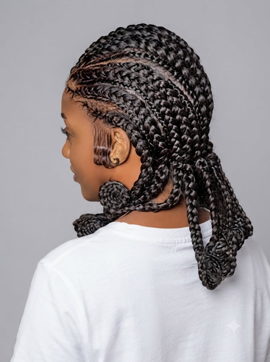 Stitch Braids With Intricate Pattern — Braids to the Back