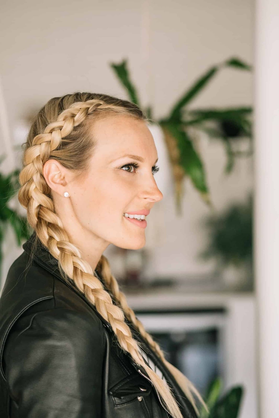 Mid-Back Blonde Double Dutch Braids Mid-Back Blonde Double Dutch Braids — Braids to the Side