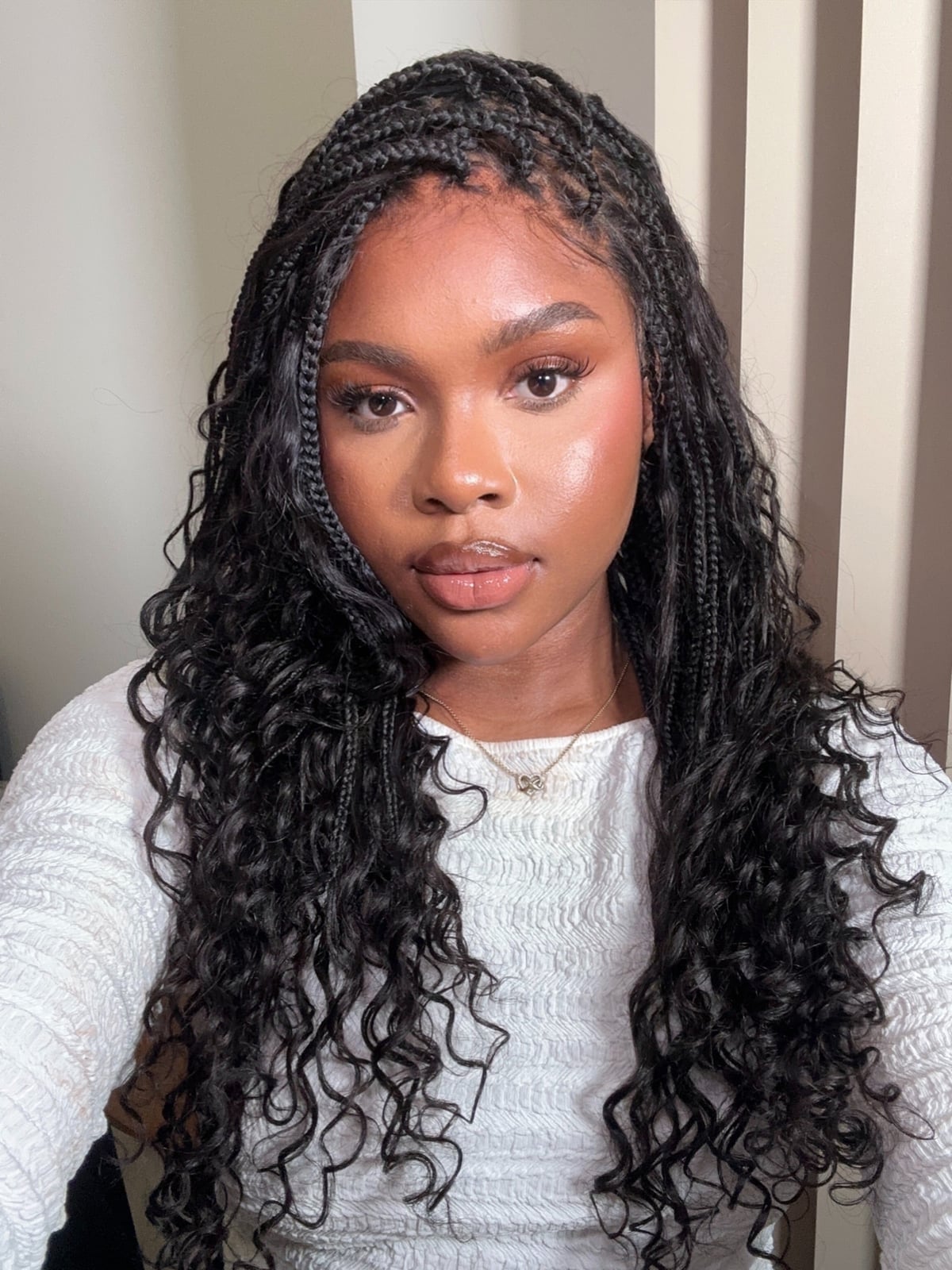 Long Neat Black Box Braids, Mid-Back — Braids Wig