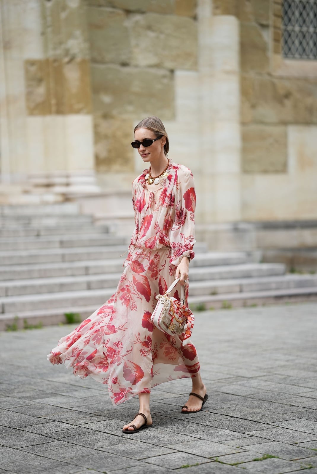 Flowing Floral Maxi Dress — Bridal Shower Outfits for Guest