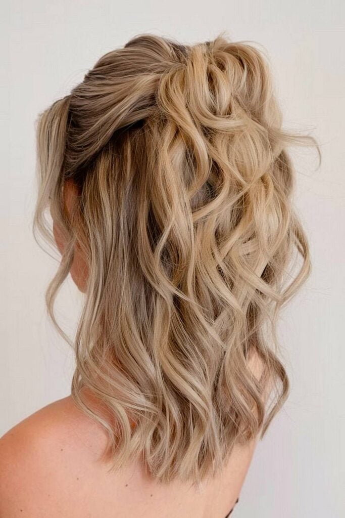 Shoulder-Length Updo With Braided Detail Shoulder-Length Updo With Braided Detail — Bridesmaid Hair