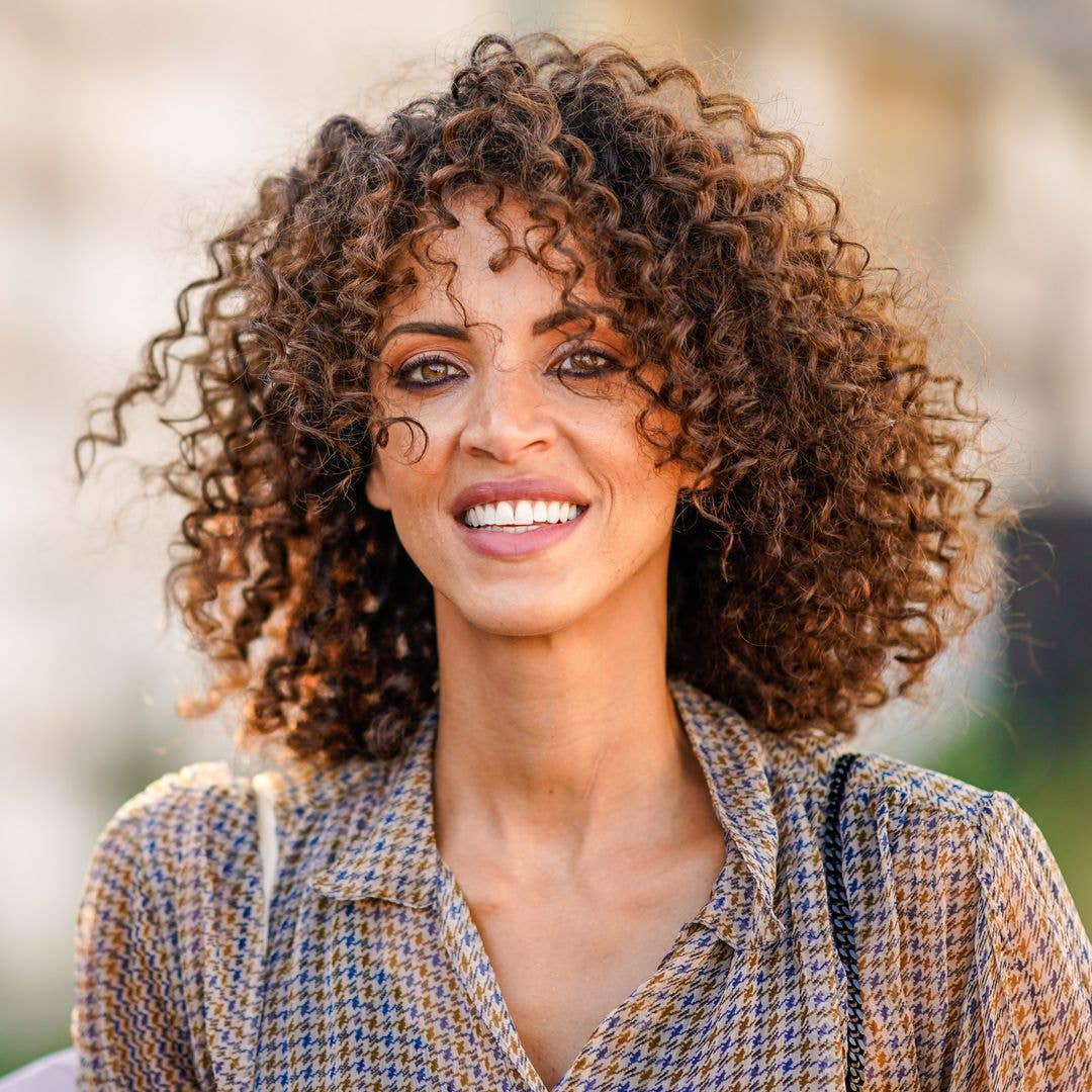 Shoulder Length Dense Curly Hair — Brown Curly Hair