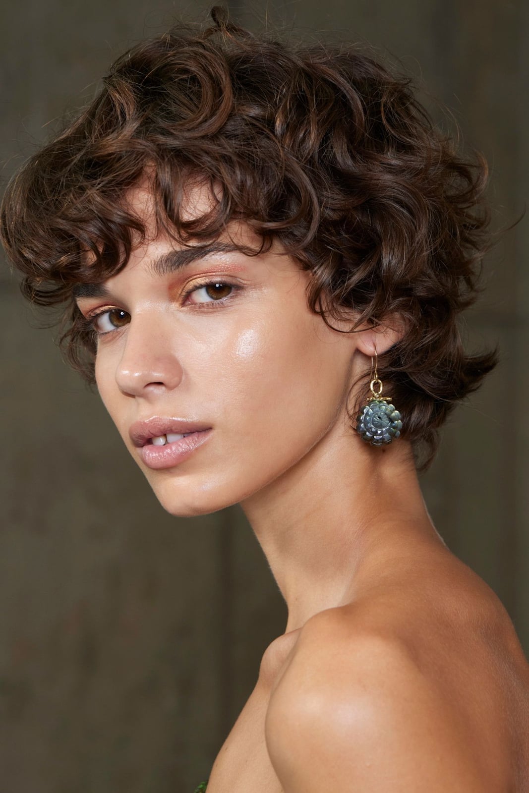 Short Layered Dark Brown Curls — Brown Curly Hair