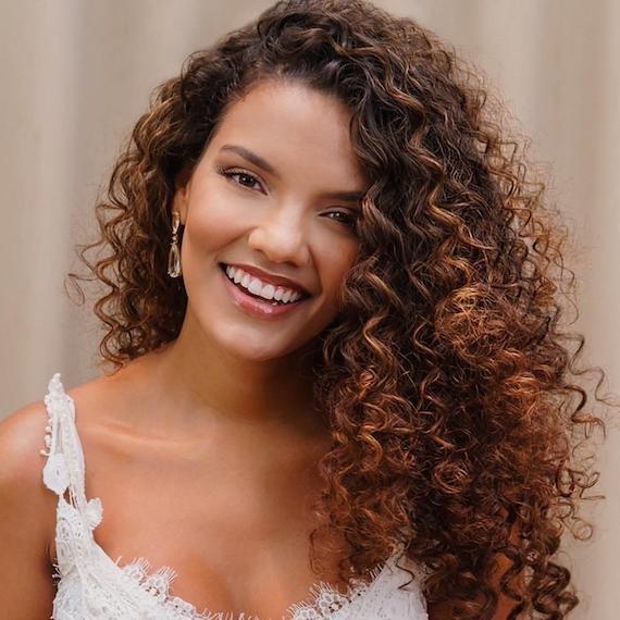 Collarbone Thick Dark Brown With Blonde — Brown Curly Hair