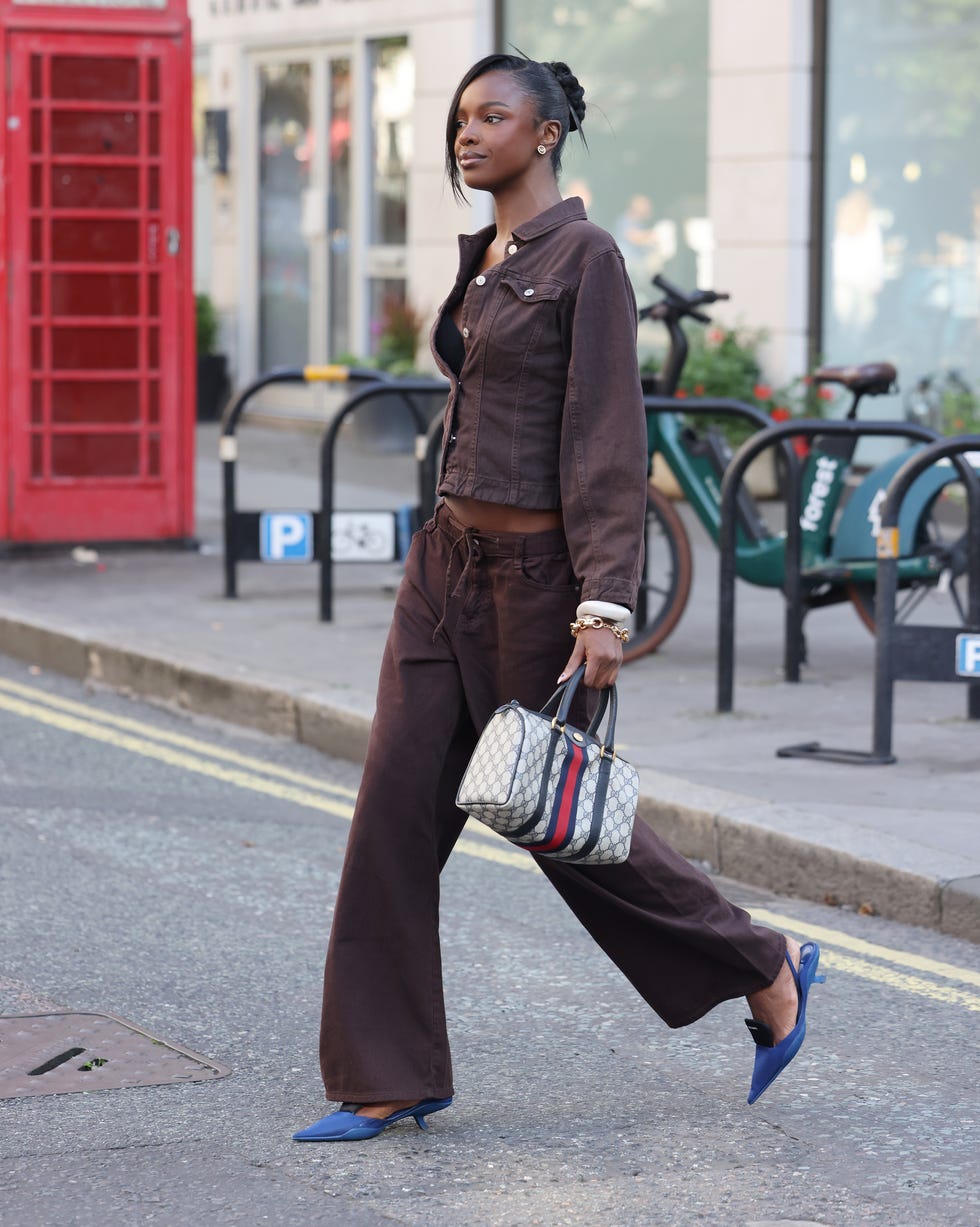 Brown Denim Wide Leg Pants with a White Shirt — Brown Jeans Outfits