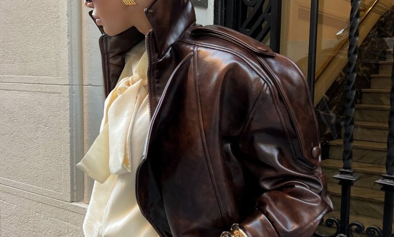 BROWN BIKER JACKET - KAOÂ