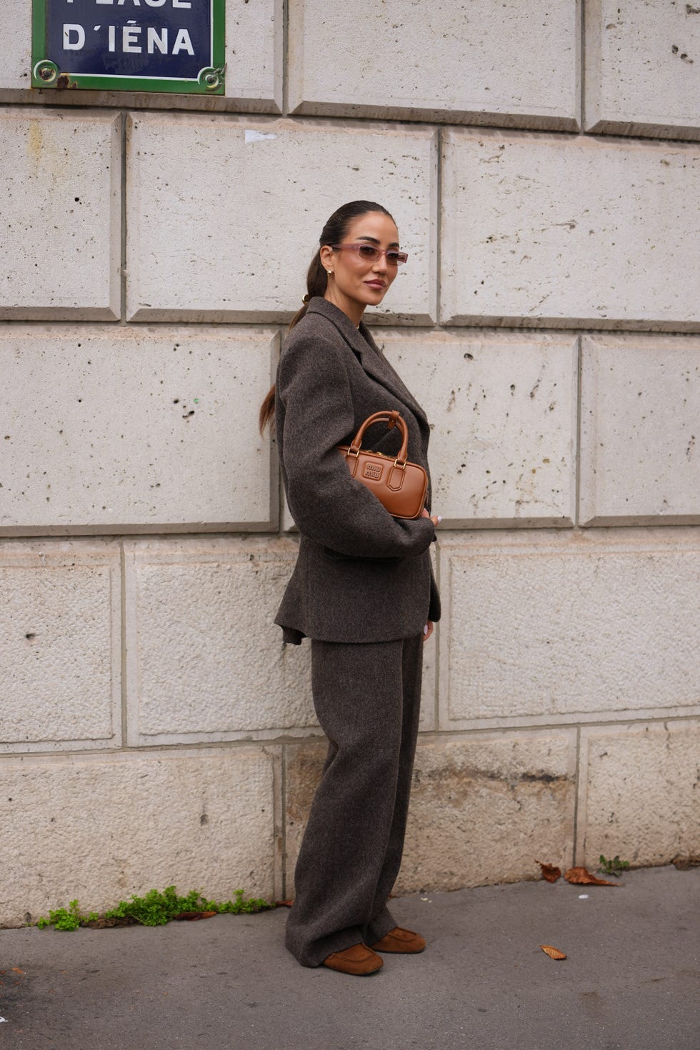 Dark Brown Wool-Blend Suit for Polished Workwear — Brown Pants Outfits