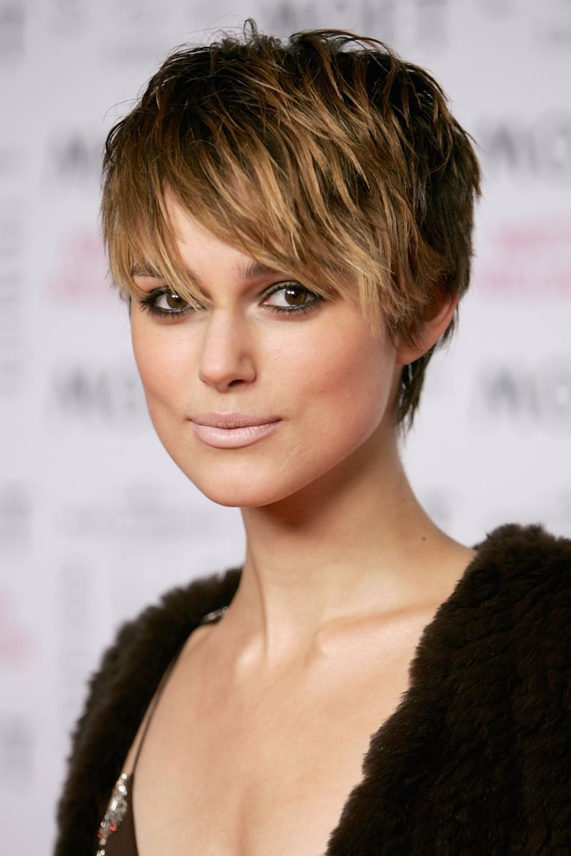 Textured Pixie With Choppy Layers and Side-Swept Bangs — Brown Pixie