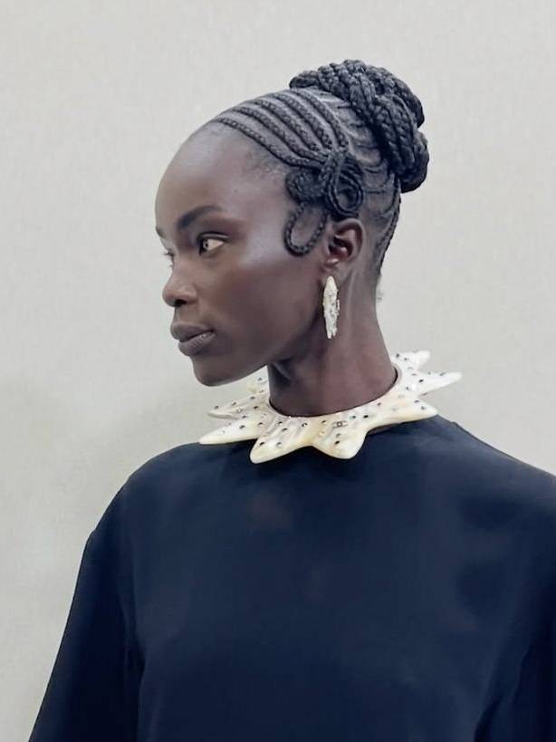 High Bun With Intricate Braided Patterns High Bun With Intricate Braided Patterns — Bun Braids