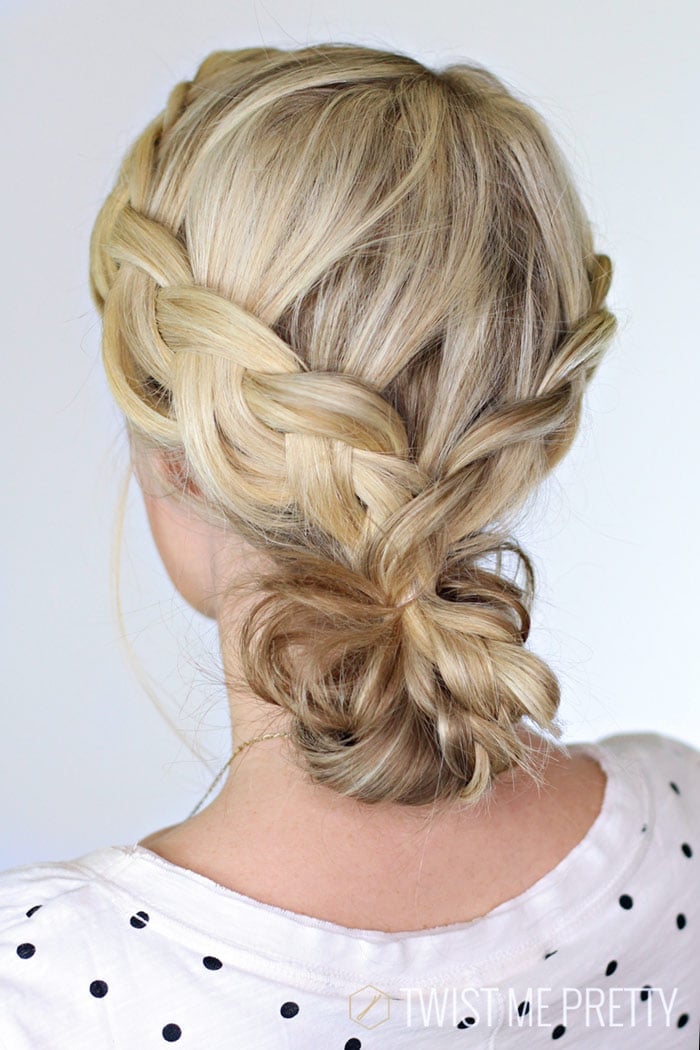 Crown Braid Into Low Bun Crown Braid Into Low Bun — Bun Braids