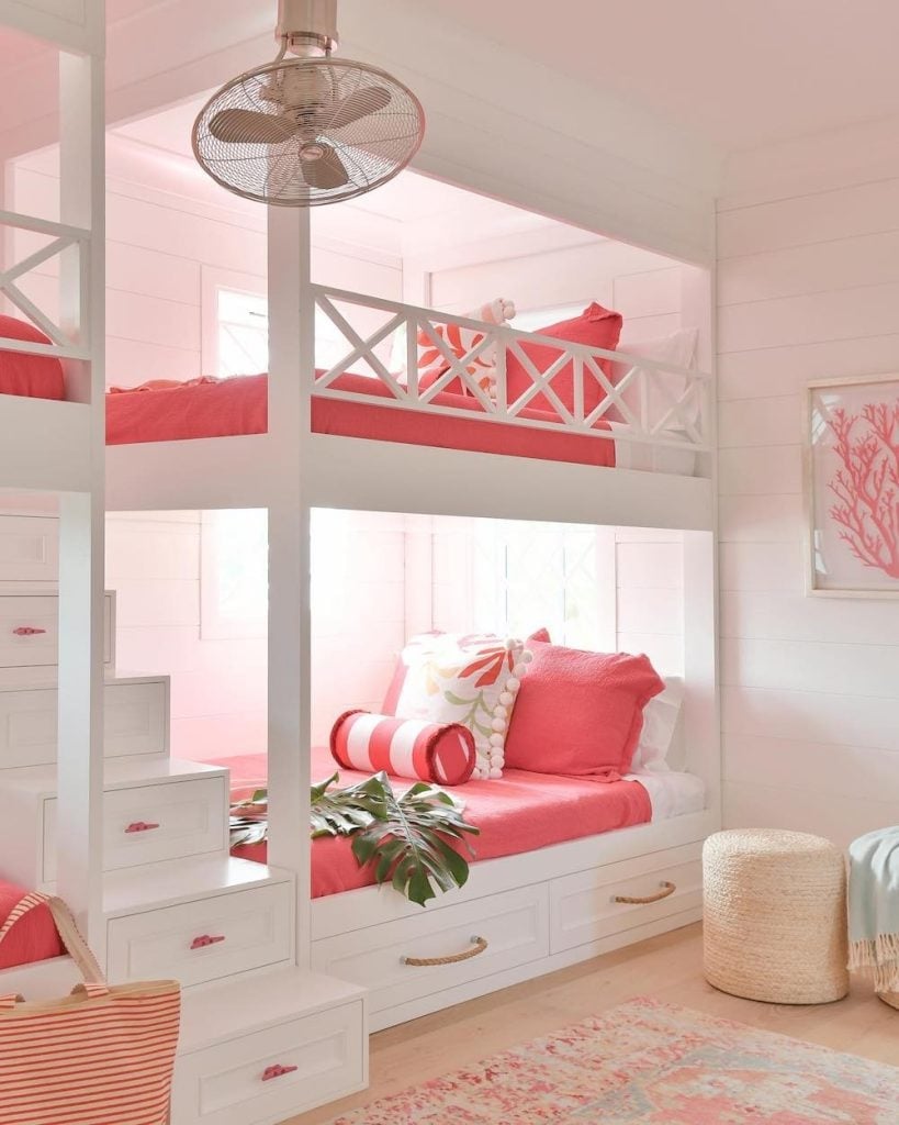 Coastal Bunk Bed with Integrated Stairs, Storage, and Rope Accents Coastal Bunk Bed with Integrated Stairs, Storage, and Rope Accents — Bunk Bed Ideas
