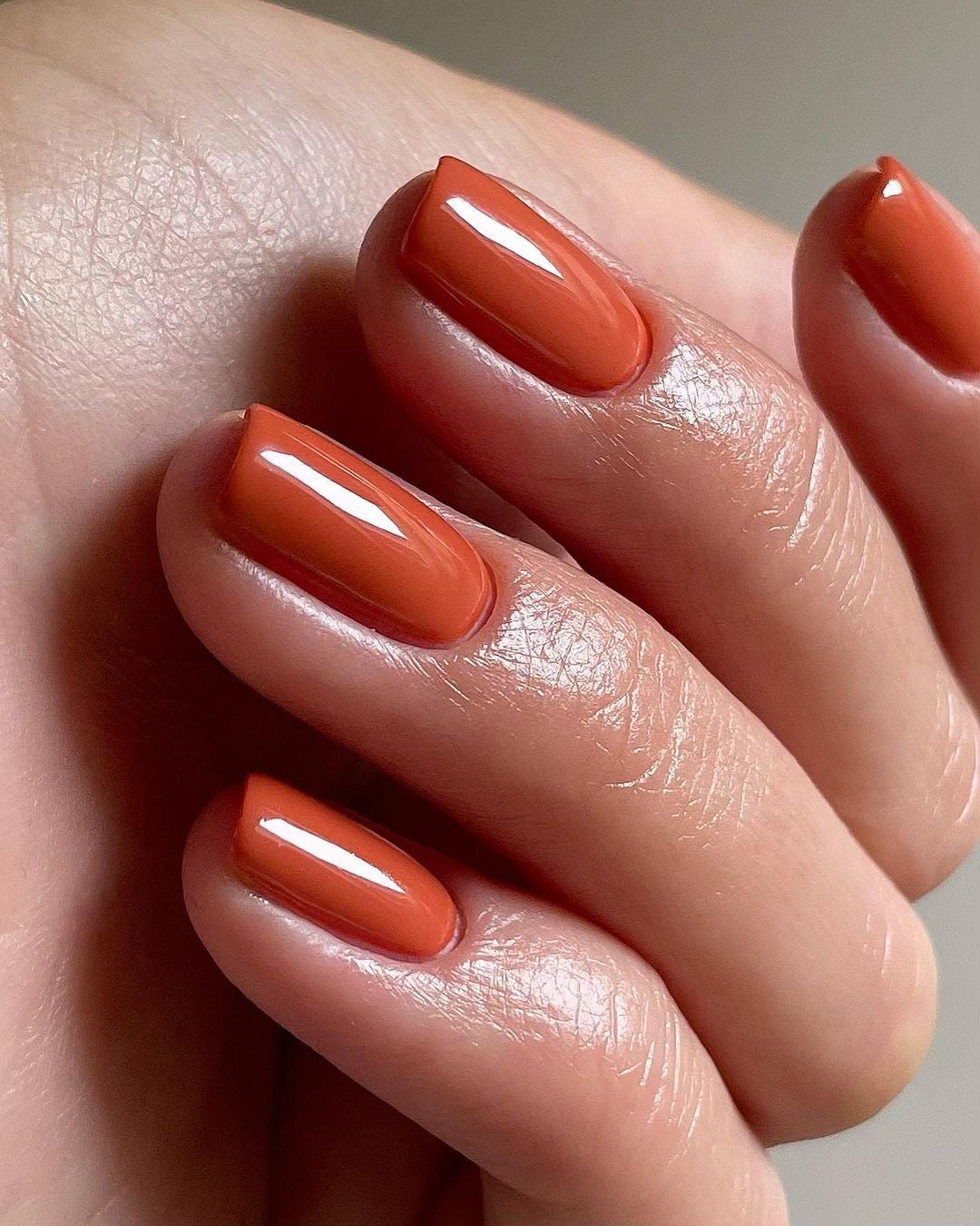Burnt Orange with Gold Foil Accent Nails Burnt Orange with Gold Foil Accent Nails — Burnt Orange Nails