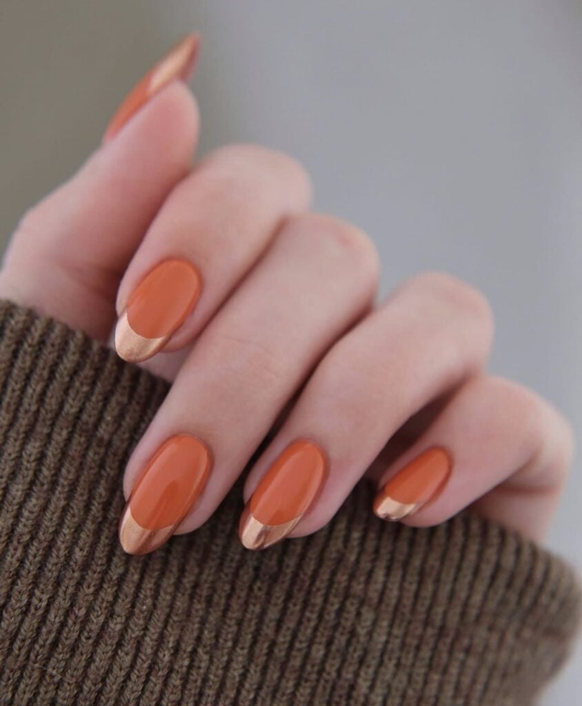 Burnt Orange Matte French Tip Nails Burnt Orange Matte French Tip Nails — Burnt Orange Nails