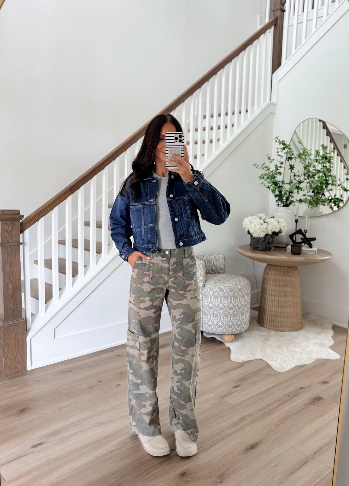 Camo Cargo Pants With Denim Jacket Camo Cargo Pants With Denim Jacket — Camo Outfits