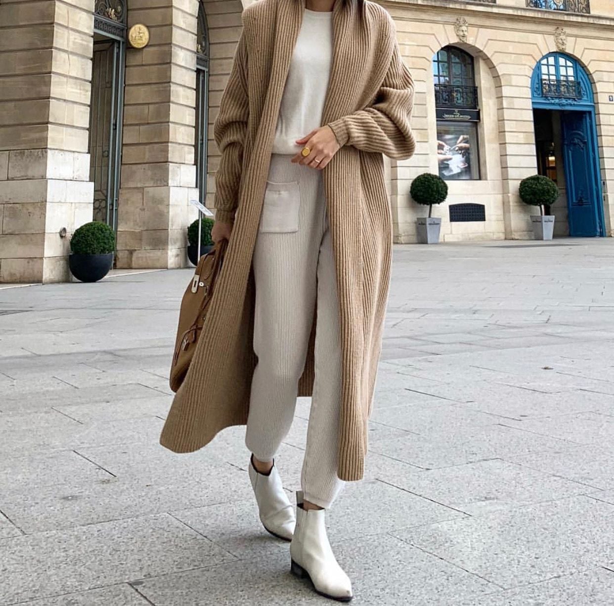 Camel Longline Cardigan for Elevated Loungewear — Cardigan Outfits Ideas