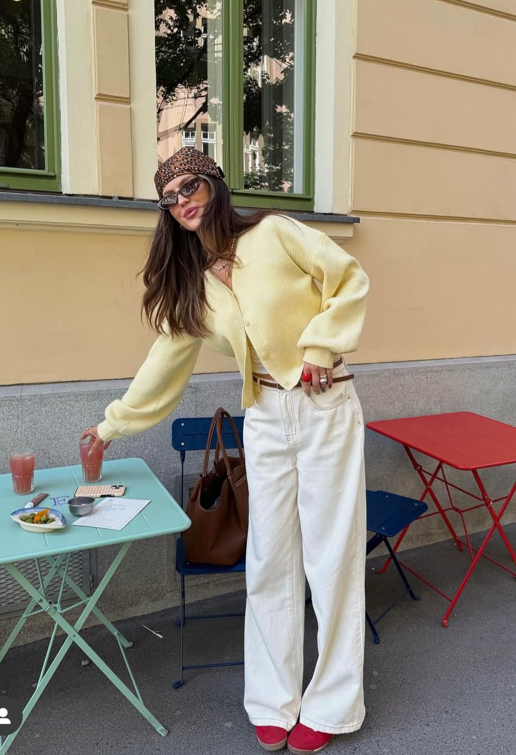 Butter Yellow Cardigan with Wide-Leg Pants — Cardigan Outfits Ideas