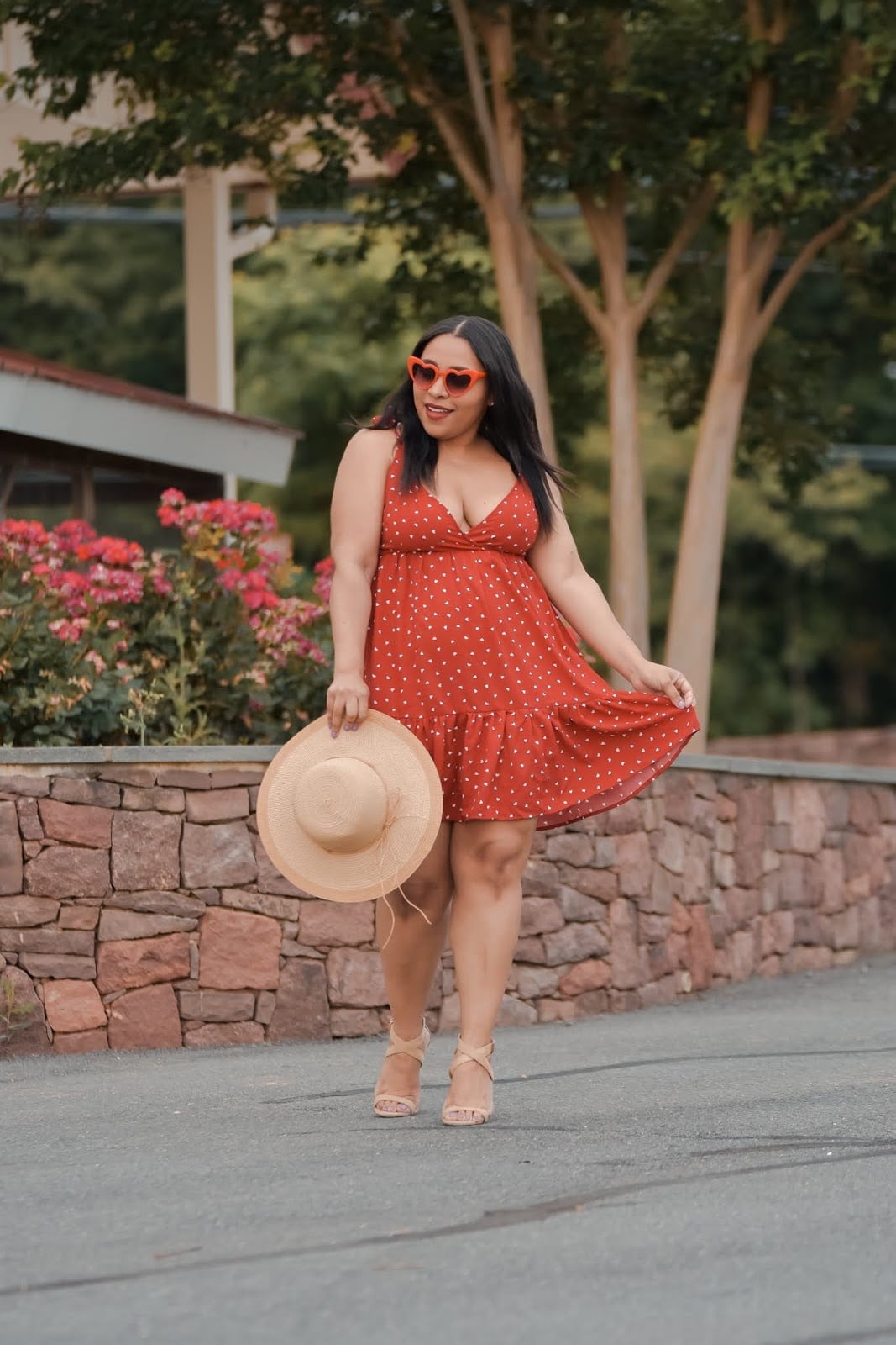 Red Polka Dot Mini Dress With Ruffles Red Polka Dot Mini Dress With Ruffles — Casual Dresses Outfits