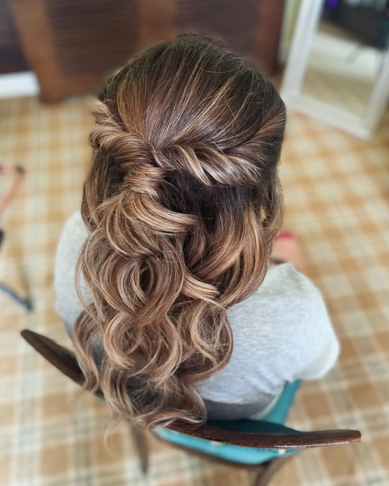 Half Updo With Intricate Twists — Casual Hairstyles