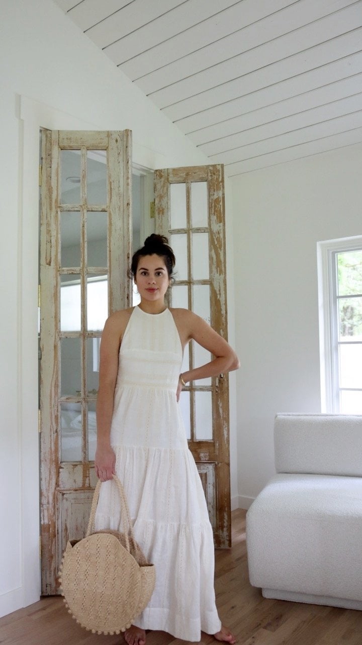 White Tiered Maxi Dress for Summer — Casual Outfits