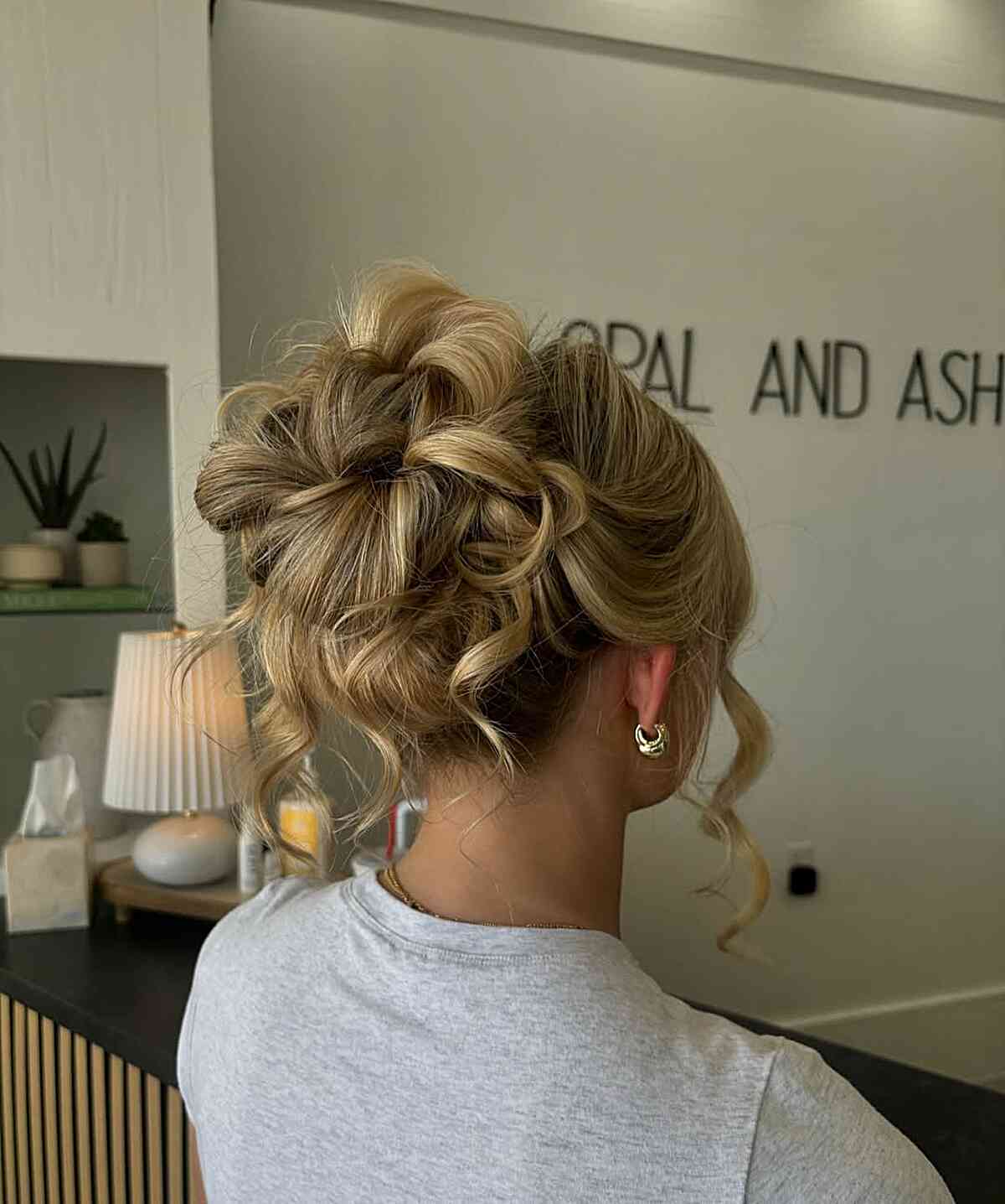 Intricate Blonde Balayage Twisted Updo — Casual Updo