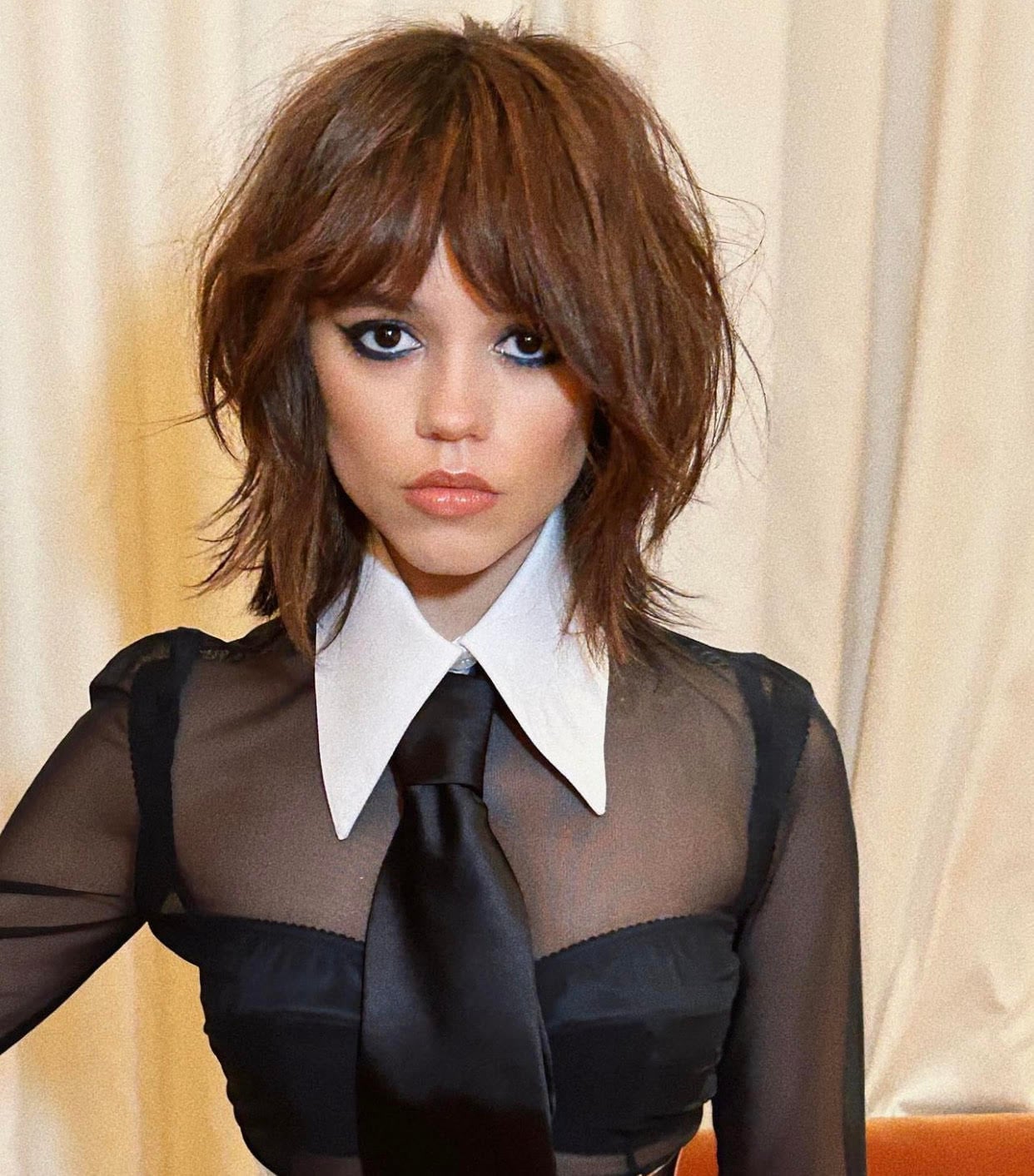 Dark Brown Shag Bob With Full Fringe Dark Brown Shag Bob With Full Fringe — Choppy Bob Hairstyles