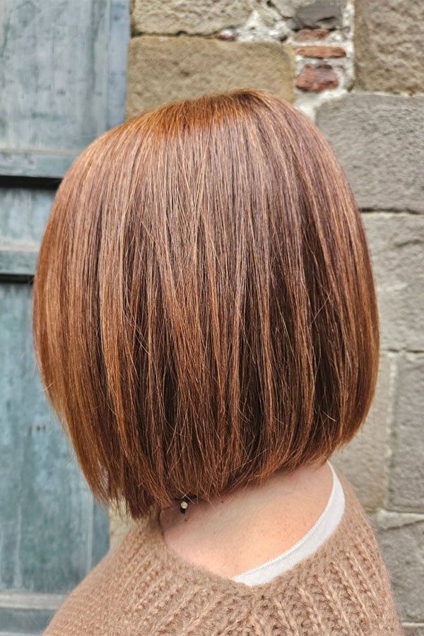 Mid-Back Layers With Cinnamon Highlights and Loose Waves Mid-Back Layers With Cinnamon Highlights and Loose Waves — Cinnamon Hair