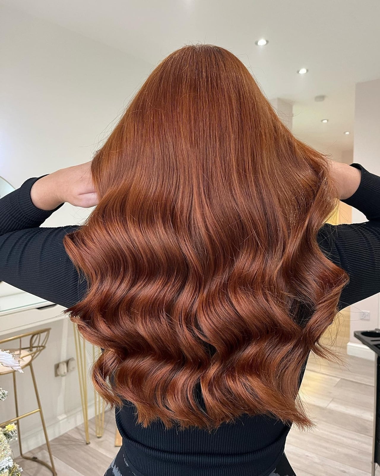 Mid-Back Layers With Copper Highlights and Creating Dimension Mid-Back Layers With Copper Highlights and Creating Dimension — Cinnamon Hair