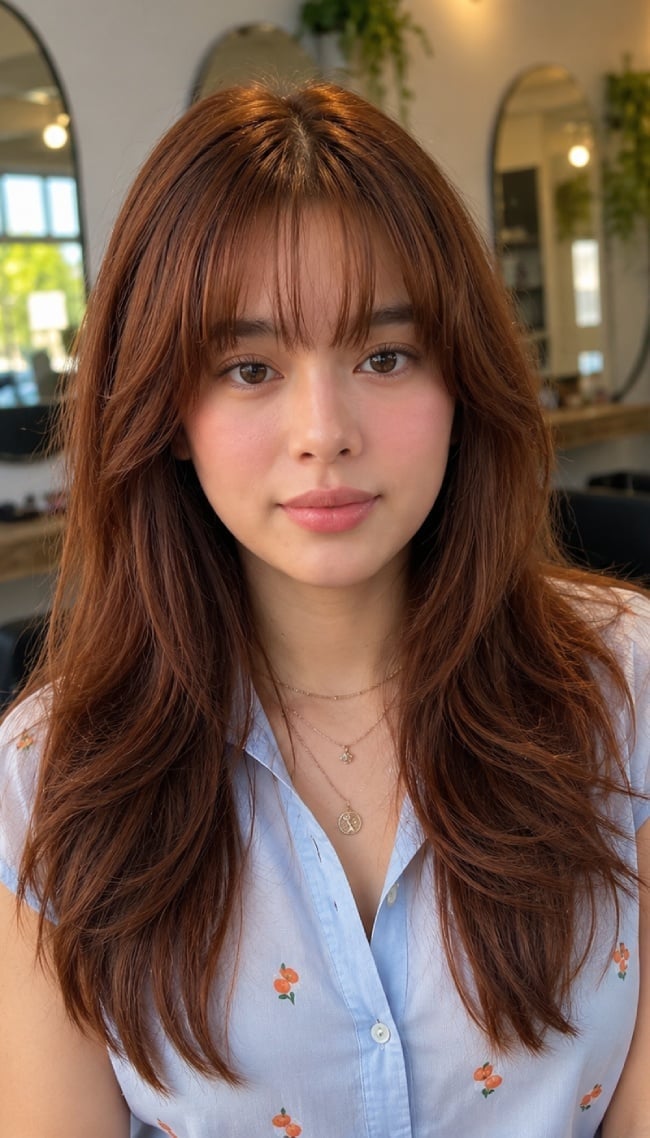 Collarbone Layers With Wispy Fringe Collarbone Layers With Wispy Fringe — Cinnamon Hair