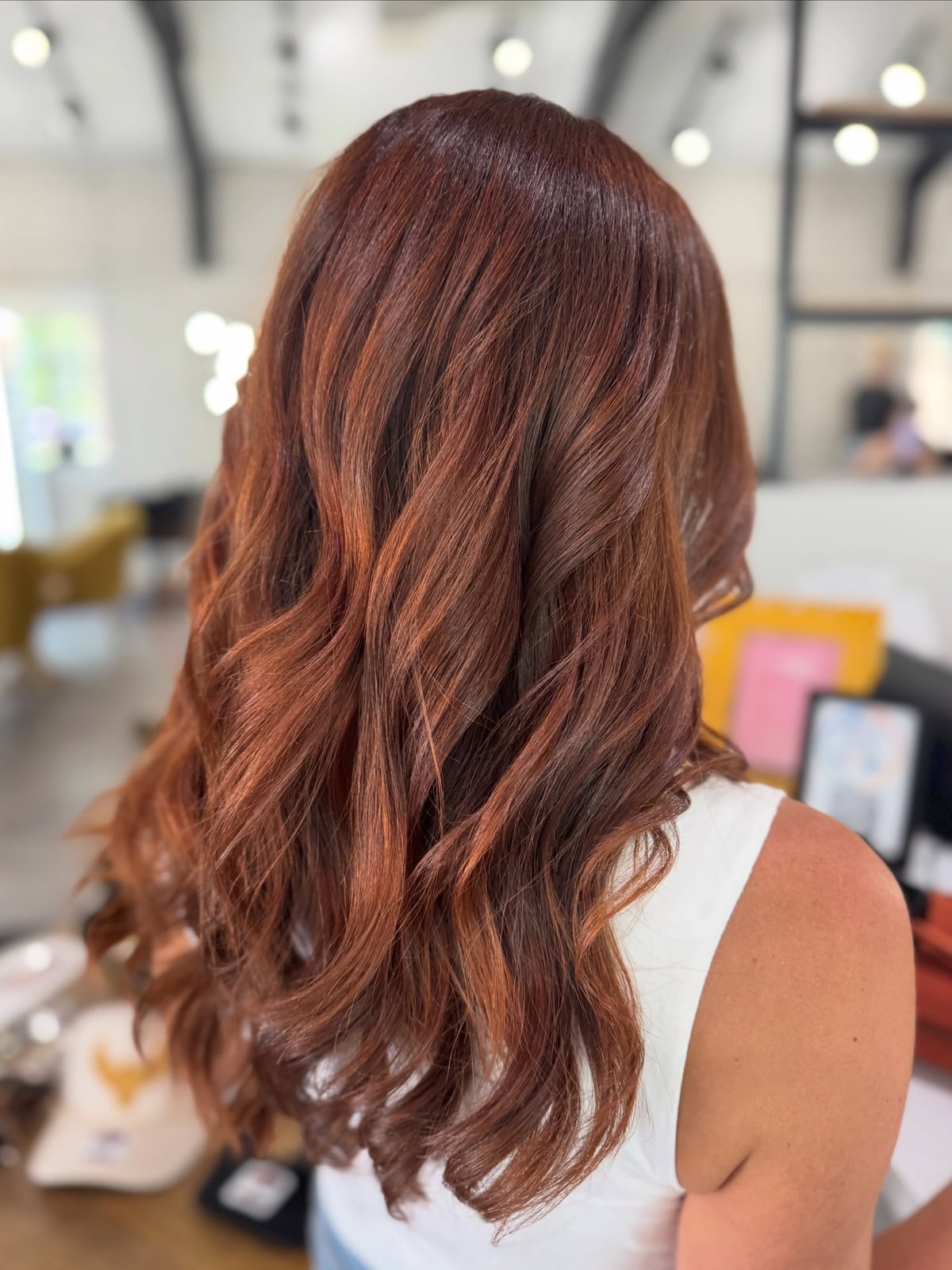 Collarbone Layers With Glossy Cinnamon Collarbone Layers With Glossy Cinnamon — Cinnamon Hair