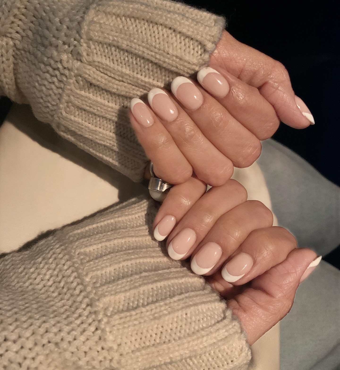 Classic Oval French Tips