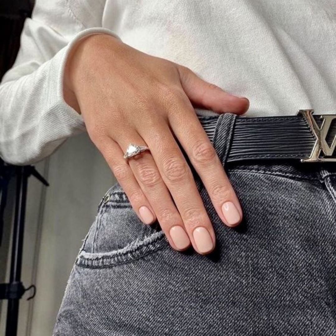 Sheer Milky Nude Pink Short Square Nails, Everyday Version Sheer Milky Nude Pink Short Square Nails, Everyday Version — Clean Girl Nails