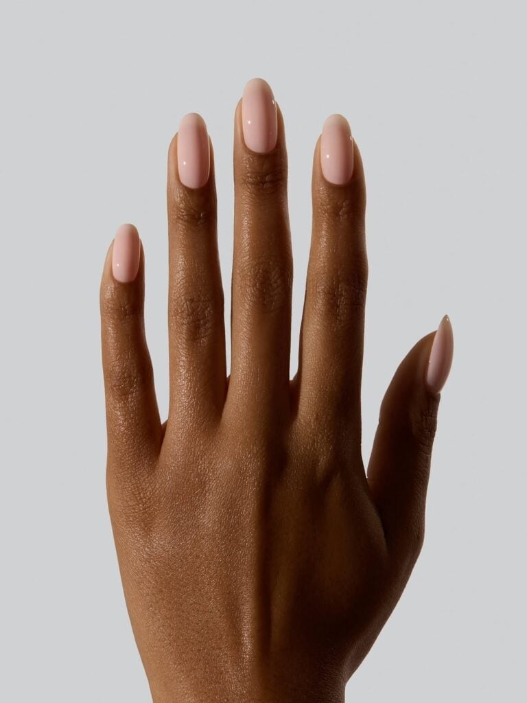 Sheer Light Pink Short Oval Nails, Glossy Sheer Light Pink Short Oval Nails, Glossy — Clean Girl Nails