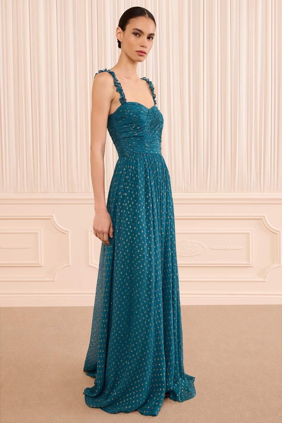 Deep Plum Strapless Midi Dress with Feather Trim — Cocktail Dresses Wedding