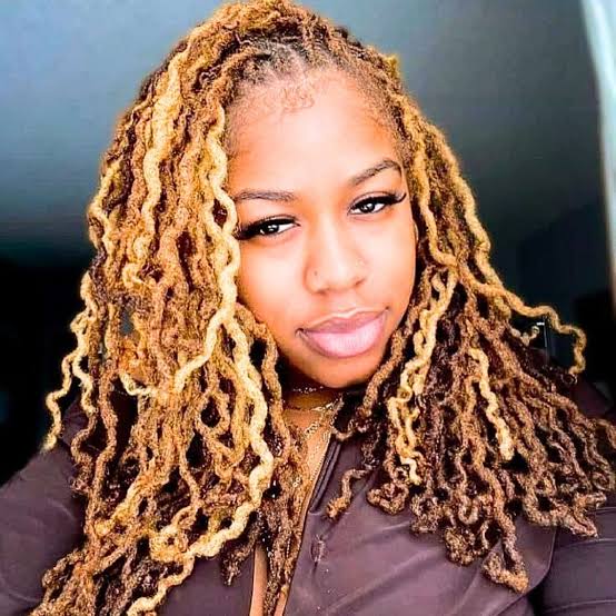 Burgundy Braided Mid-Back Locs Burgundy Braided Mid-Back Locs — Color Locs
